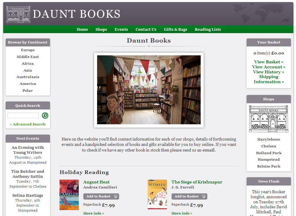 Daunt Books home page