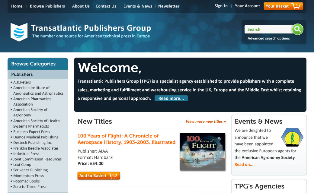 Transatlantic Publishing Group home page