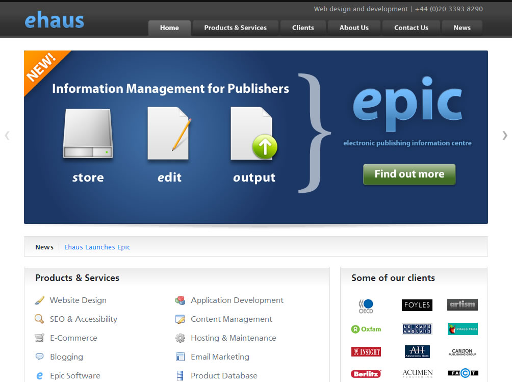 Ehaus website